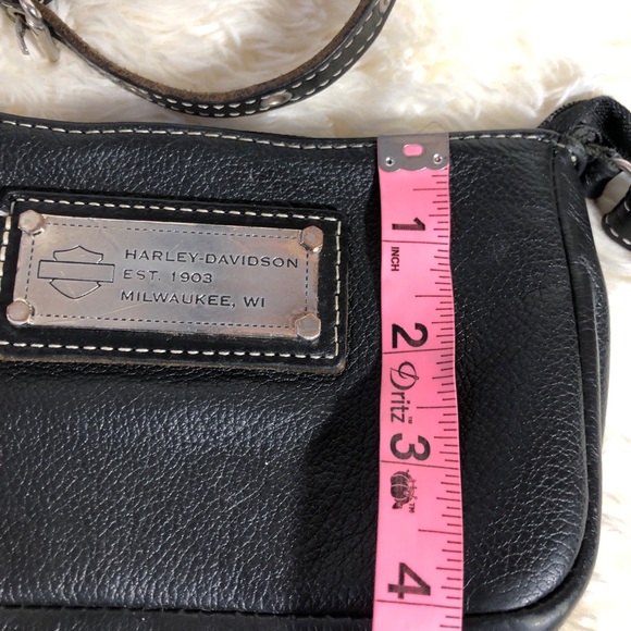 Harley-Davidson Black Leather Crossbody Bag